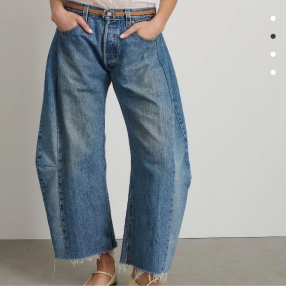 BSIDES VINTAGE LASSO JEAN SLOUCH CROP CLASSIC FADED INDIGO, Size 25 denim jean - Picture 4 of 7